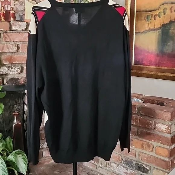 Jos. A. Bank Signature Merino Wool Argyle V-Neck Sweater - Picture 3 of 5